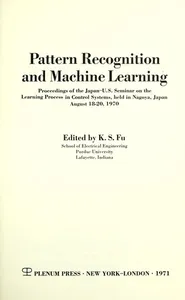 Cover of Pattern Recognition and Machine Learning
